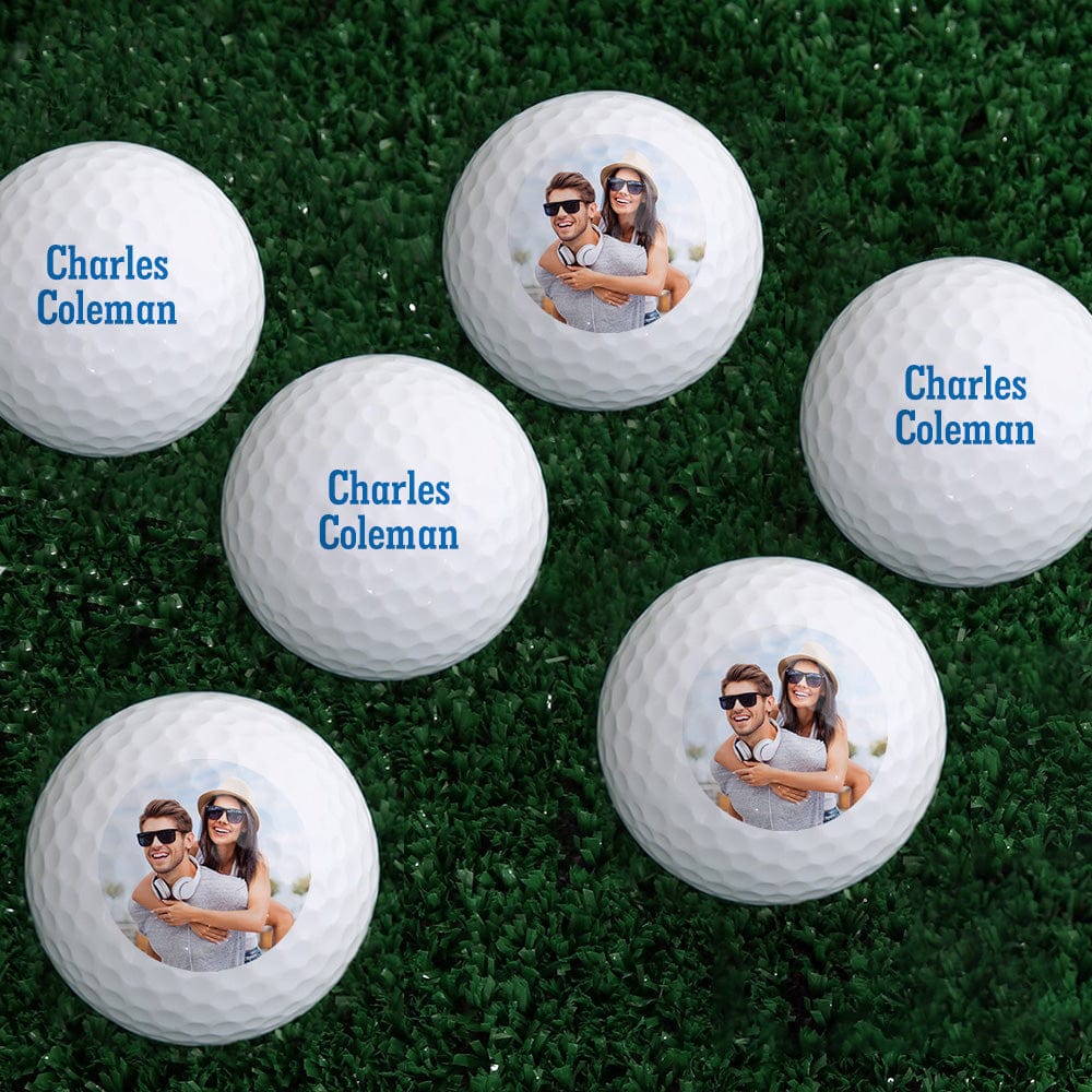 Custom Golf Balls with Picture & Text Personalized Golf Ball Set of 6 Gifts for Golf Lover