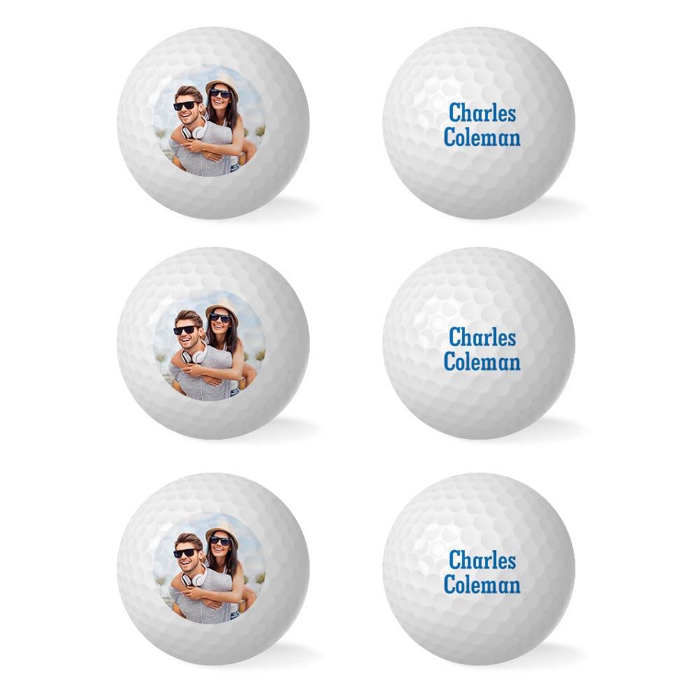 Custom Golf Balls with Picture & Text Personalized Golf Ball Set of 6 Gifts for Golf Lover