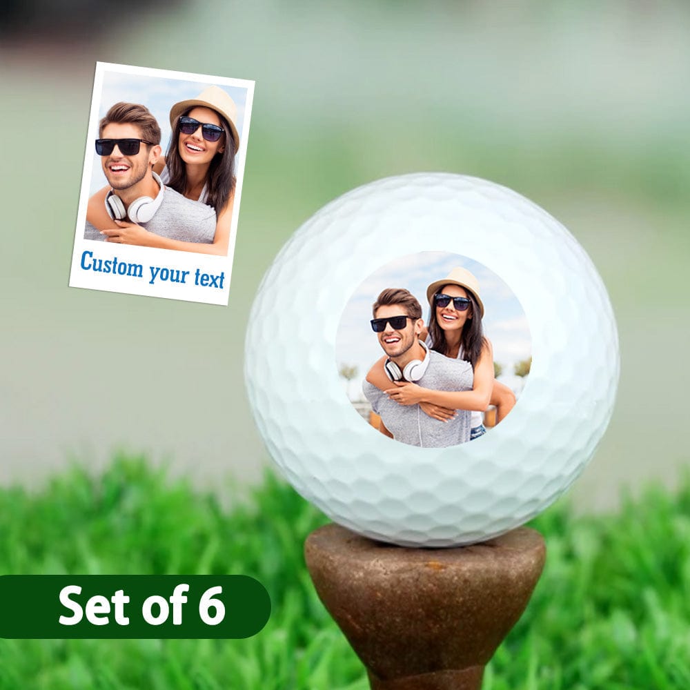 Custom Golf Balls with Picture & Text Personalized Golf Ball Set of 6 Gifts for Golf Lover