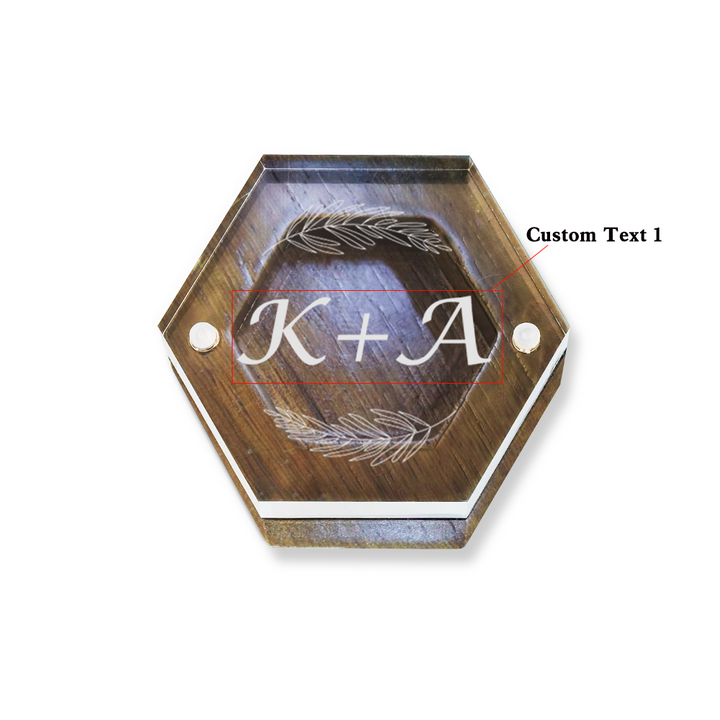 Custom Acrylic Ring Box Personalized Wedding Wood Jewelry Box