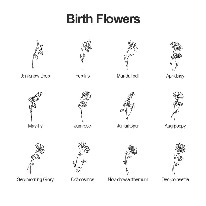 Personalized Birth Flower Jewelry Box Custom Jewelry Organizer Storage Gift for Her