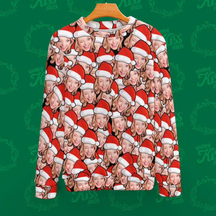 Custom Face Ugly Christmas Sweater Personalized Christmas Hat Sweater For Christmas