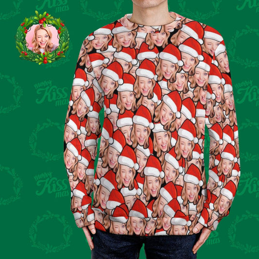 Custom Face Ugly Christmas Sweater Personalized Christmas Hat Sweater For Christmas