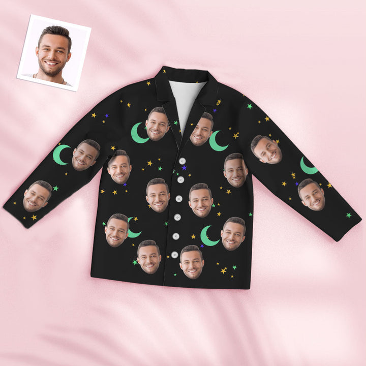 Custom Photo Face Pajama Personalized Starry Sky Style Gifts