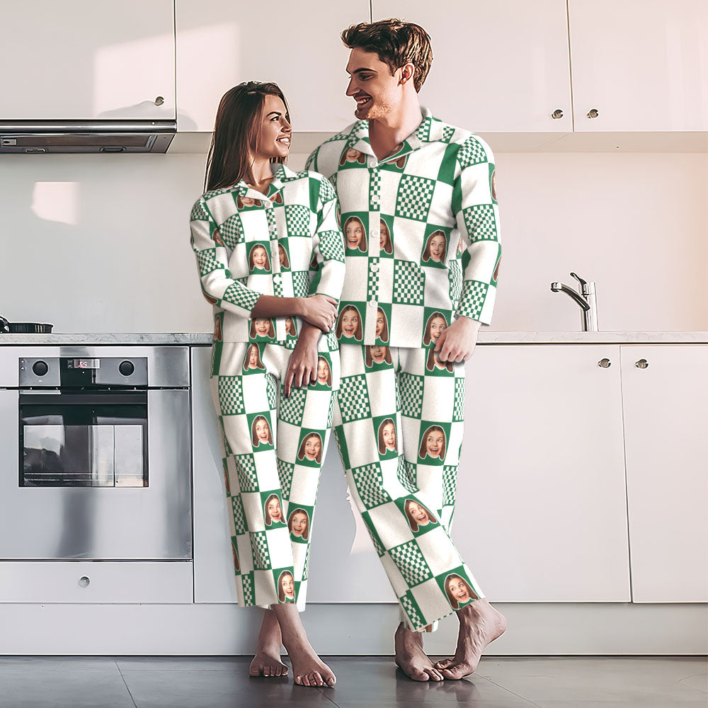 Custom Photo Face Pajama Funny Lattice Comfortable Gifts