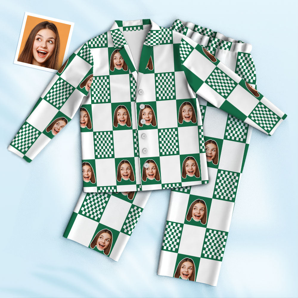 Custom Photo Face Pajama Funny Lattice Comfortable Gifts