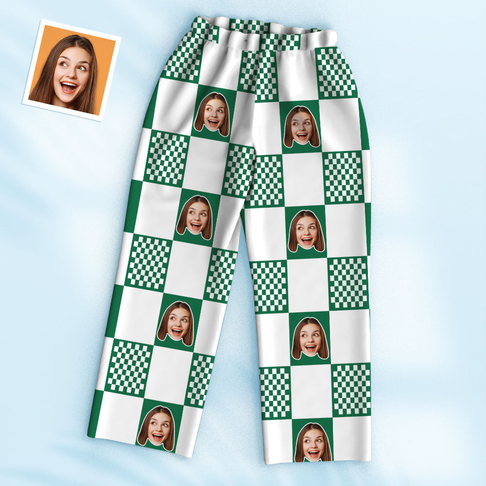 Custom Photo Face Pajama Funny Lattice Comfortable Gifts