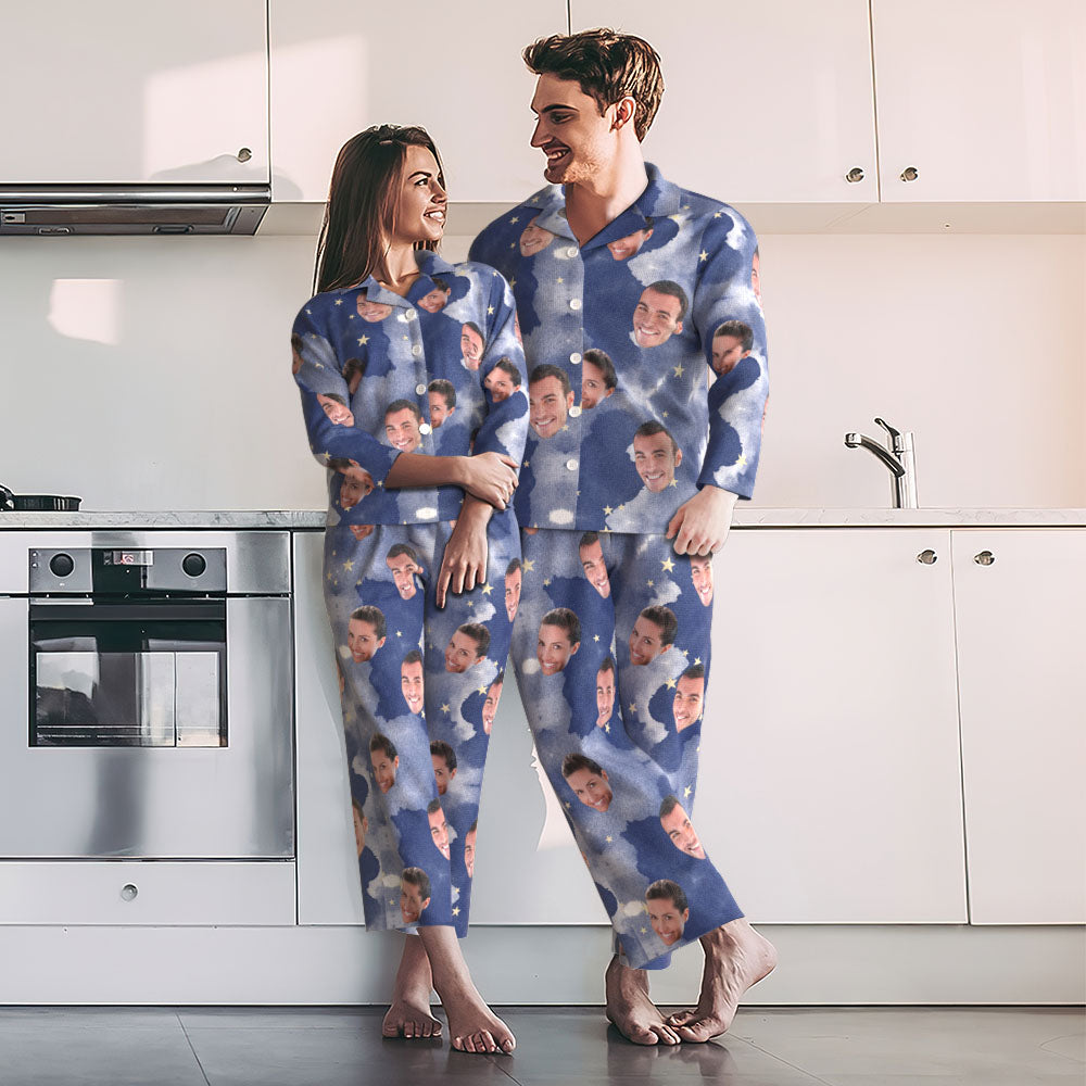Custom Photo Face Pajama Bloom Style Creative Sky Gifts