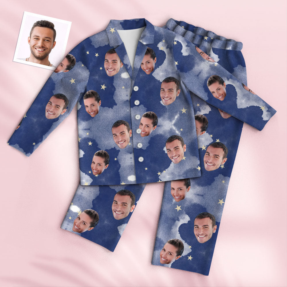 Custom Photo Face Pajama Bloom Style Creative Sky Gifts