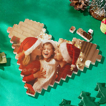 Custom Music Code Building Brick Personalized Photo Block Heart Shape