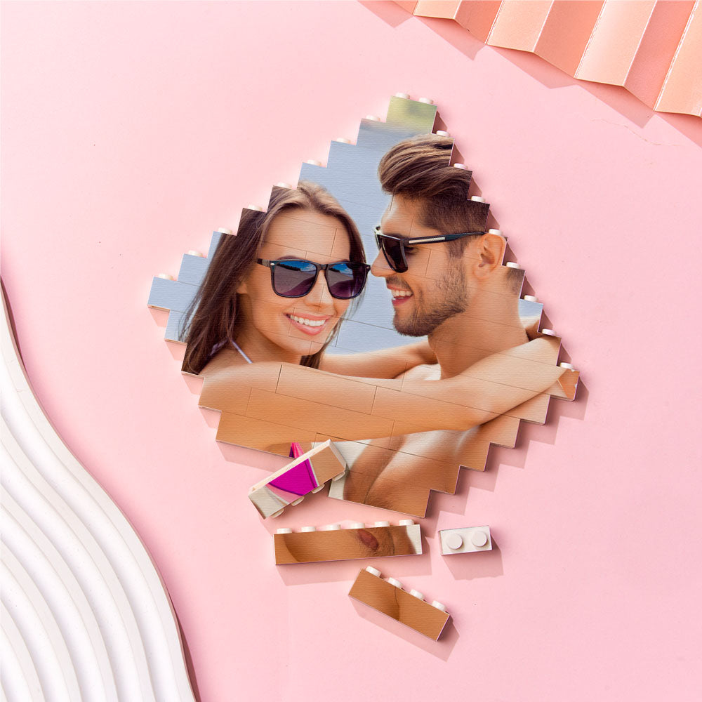 Photo Building Bricks Personalised Block Lozenge Shape