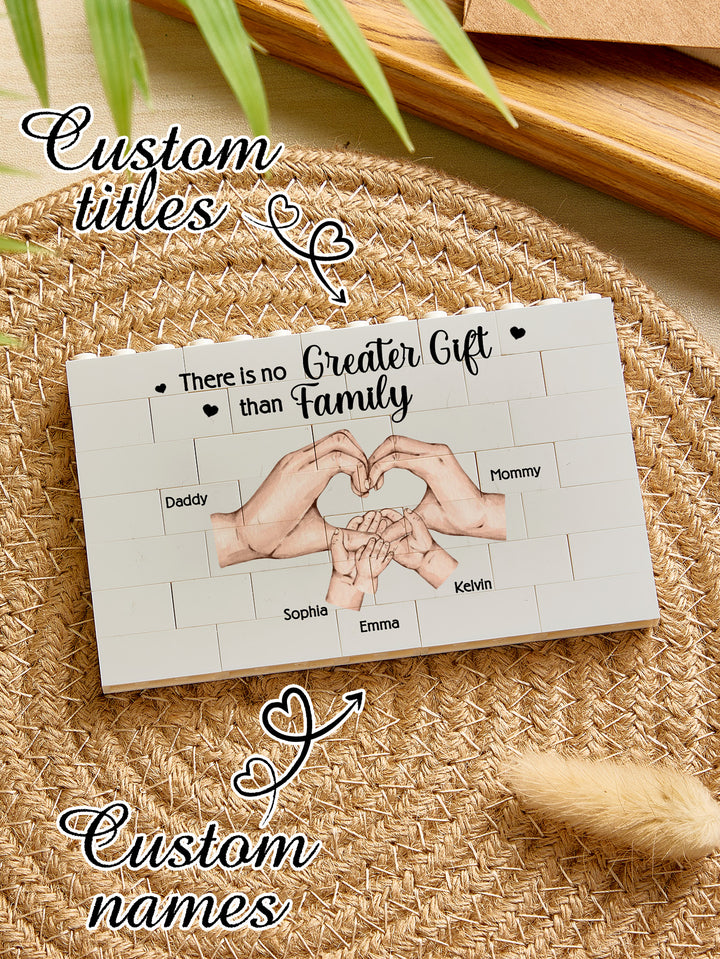 Personalized Building Brick Family Puzzle Building Brick Blocks Gift for Mother