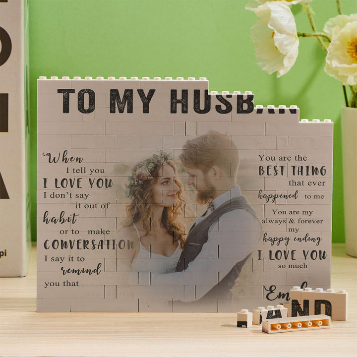 Custom Building Block Puzzle Personalized Photo Brick To My Husband