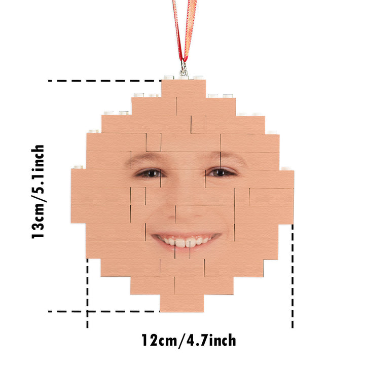 Custom Building Block Puzzle Face Building Brick Christmas Ornament