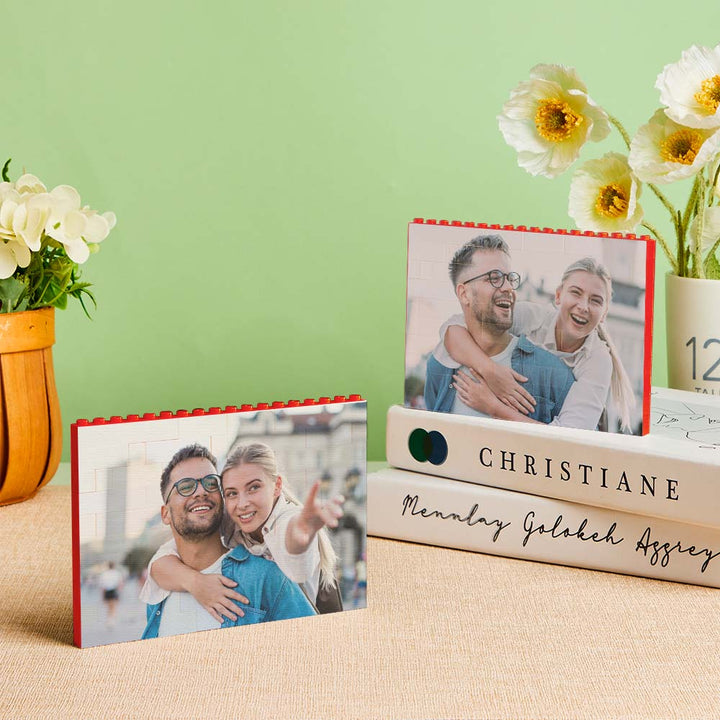 Custom Building Block Puzzle Horizontal Red Photo Building Bricks Christmas Gifts