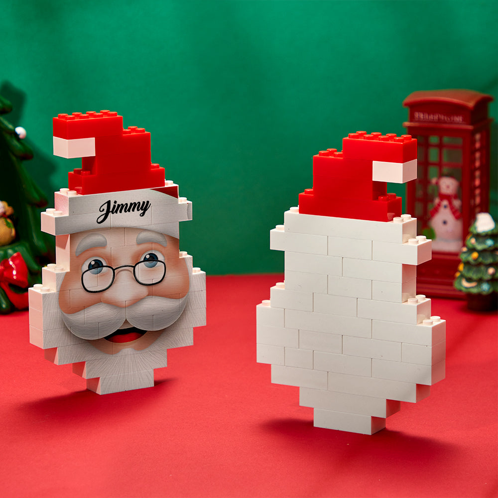 Personalized Santa Claus Building Blocks Christmas Block Brick Puzzles