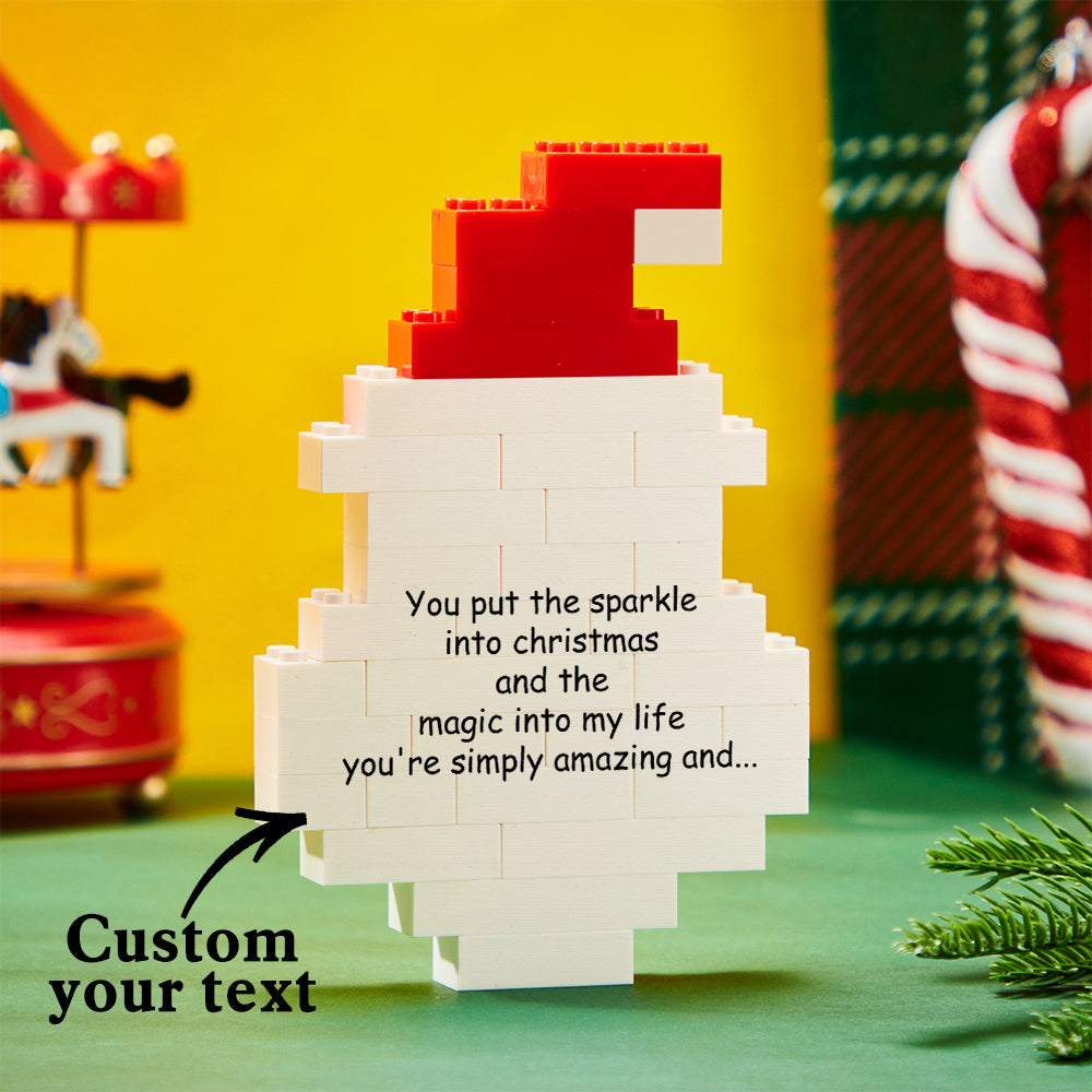 Personalized Santa Claus Building Blocks Christmas Block Brick Puzzles