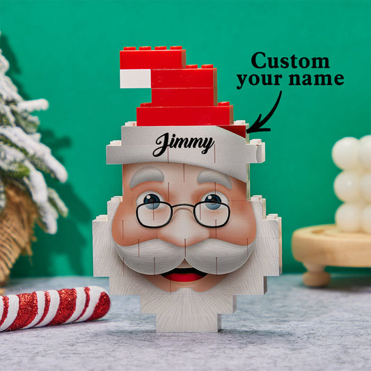Personalized Santa Claus Building Blocks Christmas Block Brick Puzzles