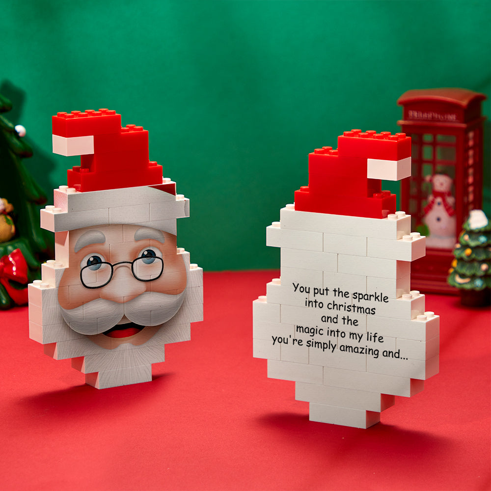 Personalized Santa Claus Building Blocks Christmas Block Brick Puzzles