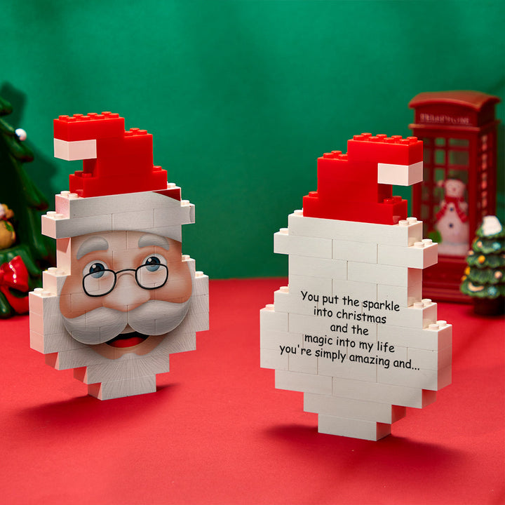 Personalized Santa Claus Building Blocks Christmas Block Brick Puzzles