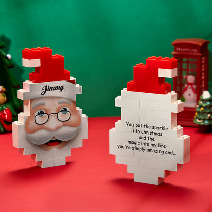 Personalized Santa Claus Building Blocks Christmas Block Brick Puzzles