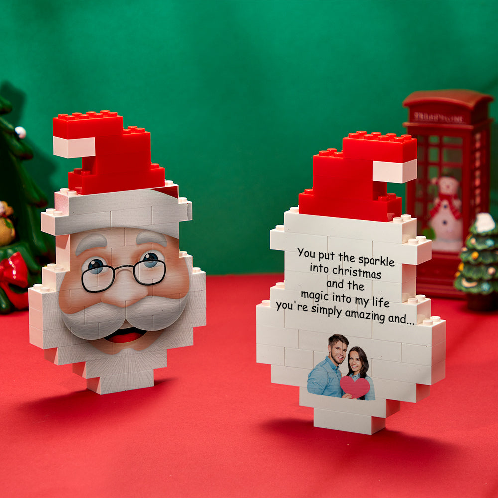 Christmas Santa Claus Building Blocks Personalized Photo Brick Puzzles