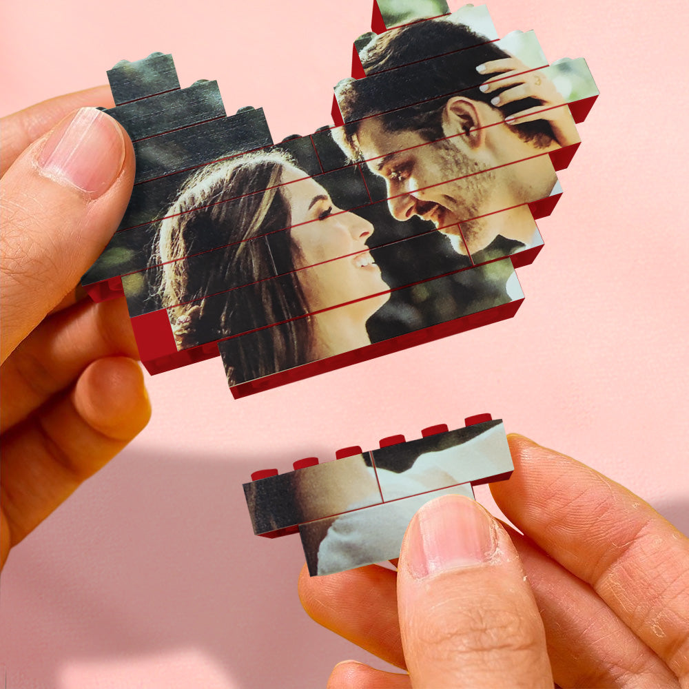 Personalised LOVE Building Bricks Puzzle with Photo
