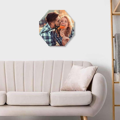 Custom Building Blocks Desk Clock Wall Clock Personalized Puzzle Custom Photo Brick Clock Gift For Couple
