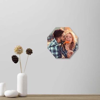 Custom Building Blocks Desk Clock Wall Clock Personalized Puzzle Custom Photo Brick Clock Gift For Couple