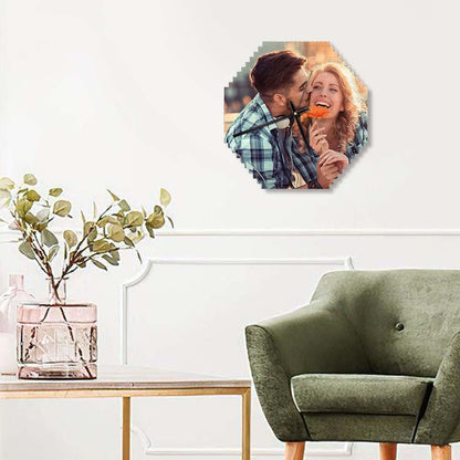 Custom Building Blocks Desk Clock Wall Clock Personalized Puzzle Custom Photo Brick Clock Gift For Couple