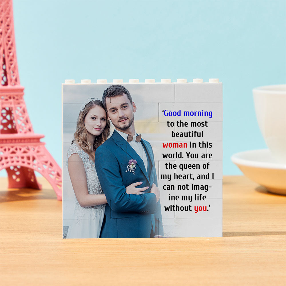 Custom Building Block Puzzle Square Photo Block Frame Gifts for Her