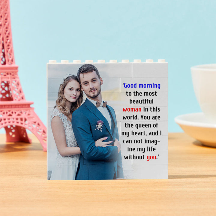 Custom Building Block Puzzle Square Photo Block Frame Gifts for Her