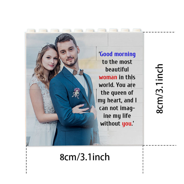 Custom Building Block Puzzle Square Photo Block Frame Gifts for Her