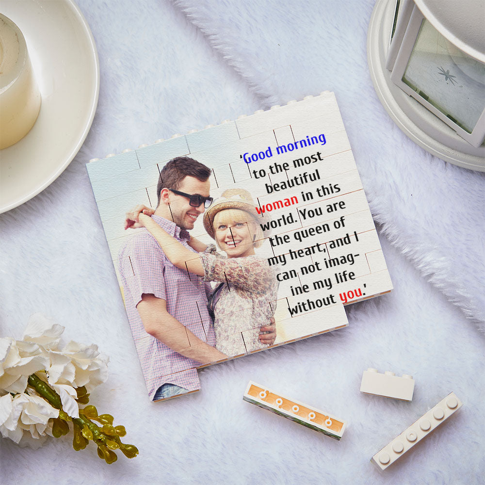 Custom Building Block Puzzle Square Photo Block Frame Gifts for Her