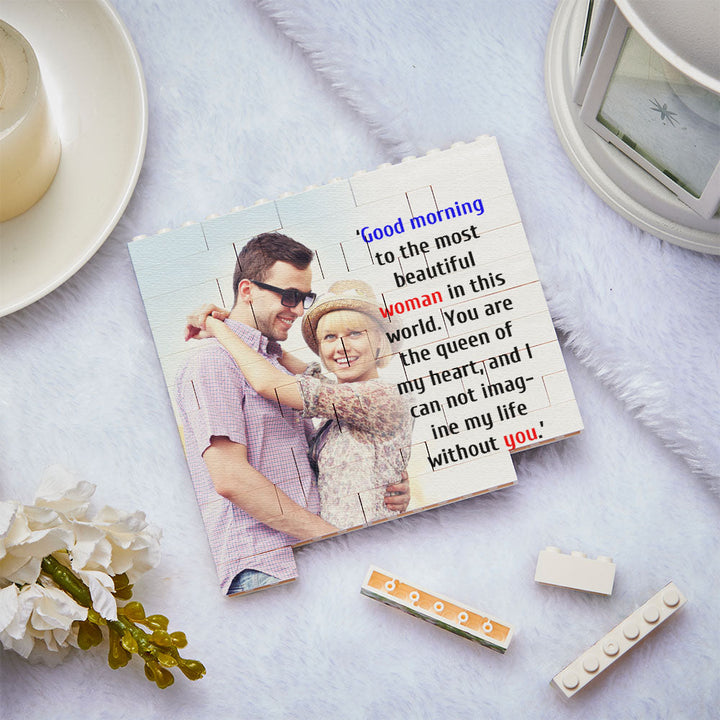 Custom Building Block Puzzle Square Photo Block Frame Gifts for Her