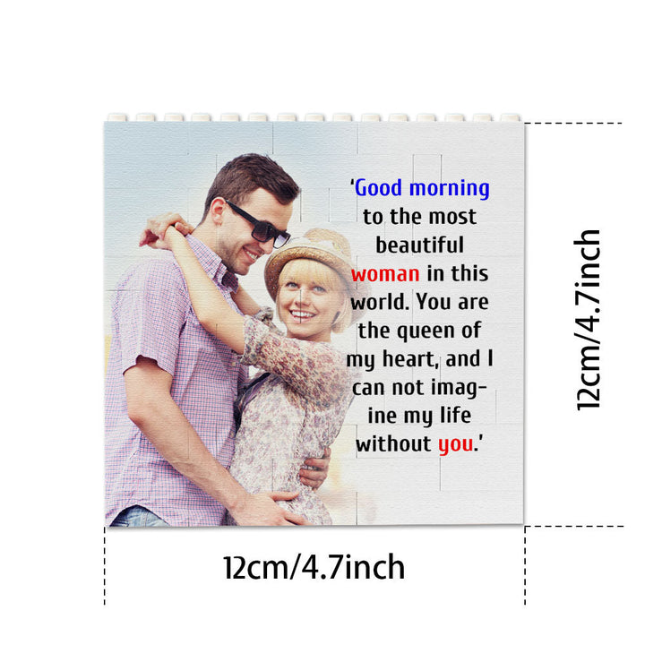 Custom Building Block Puzzle Square Photo Block Frame Gifts for Her