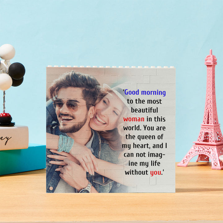 Custom Building Block Puzzle Square Photo Block Frame Gifts for Her