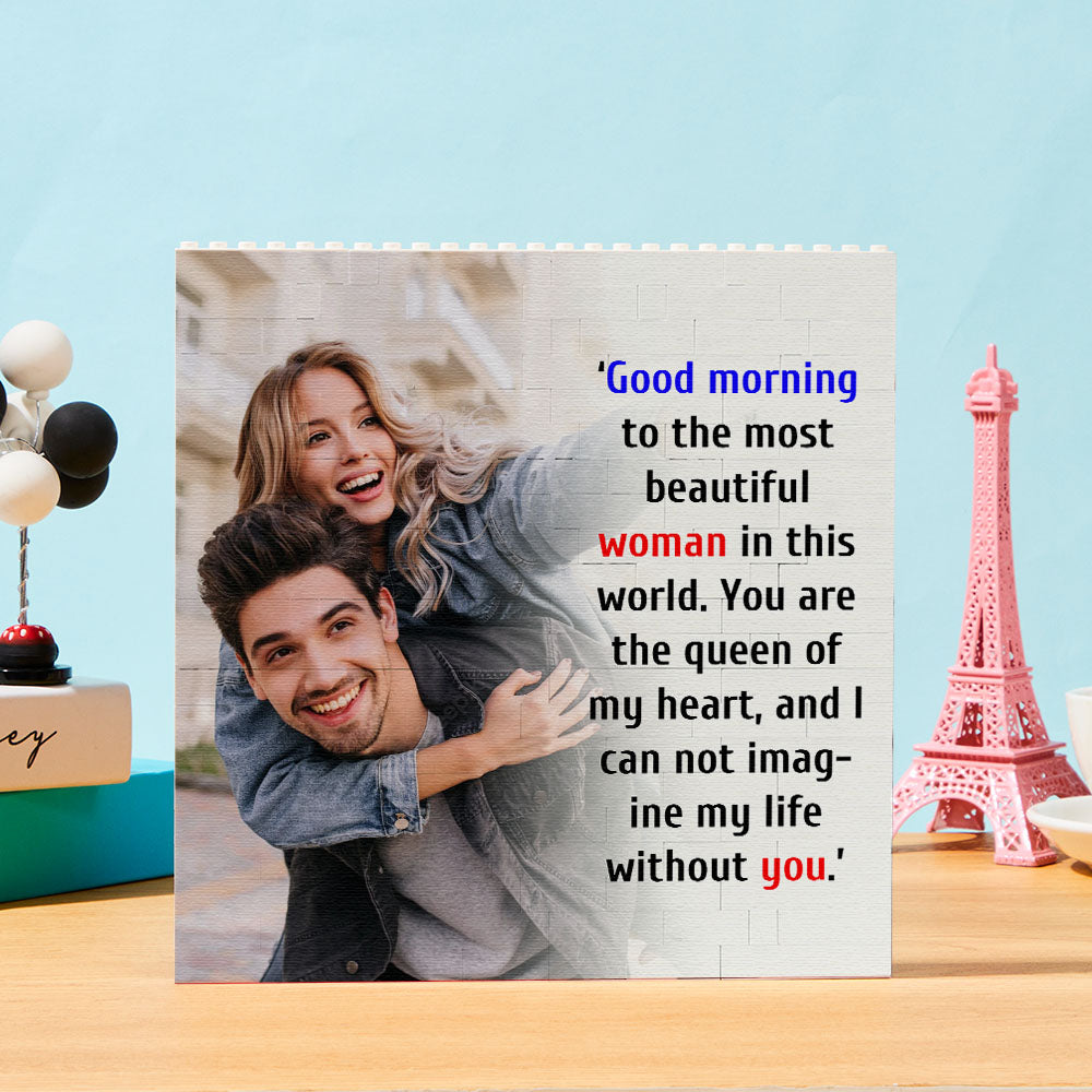 Custom Building Block Puzzle Square Photo Block Frame Gifts for Her