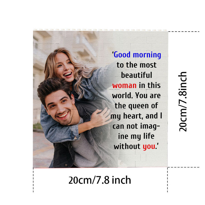 Custom Building Block Puzzle Square Photo Block Frame Gifts for Her