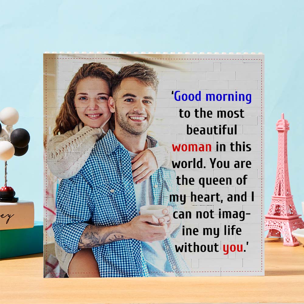 Custom Building Block Puzzle Square Photo Block Frame Gifts for Her