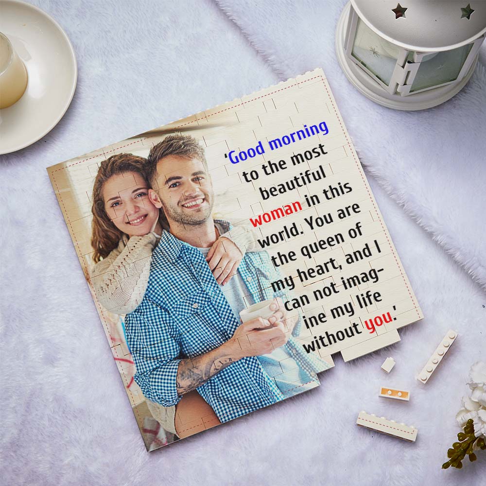 Custom Building Block Puzzle Square Photo Block Frame Gifts for Her