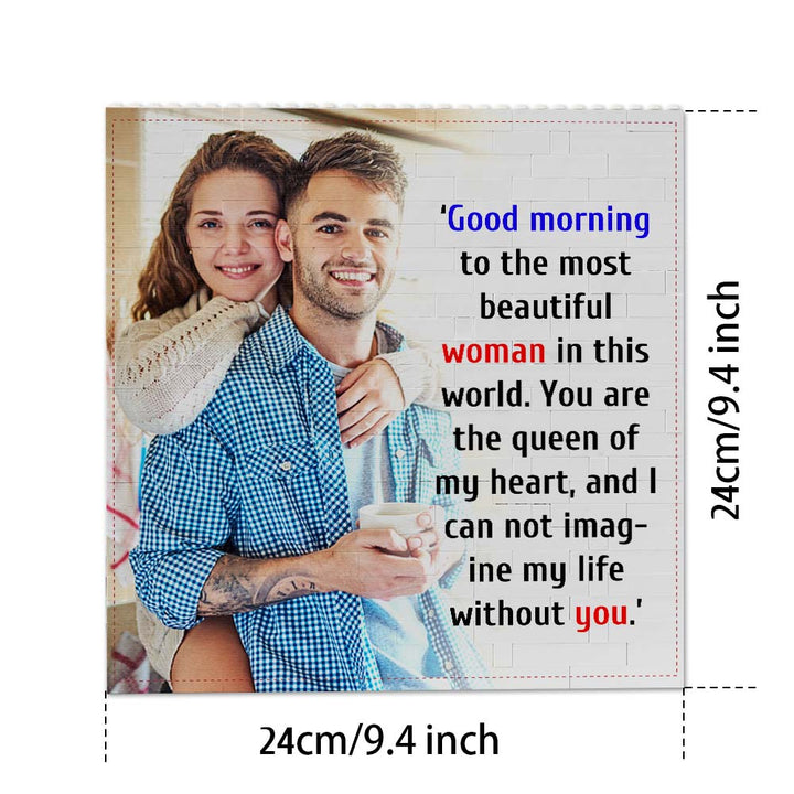 Custom Building Block Puzzle Square Photo Block Frame Gifts for Her