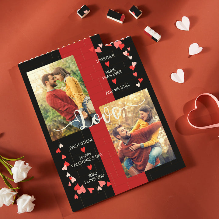 Custom Building Block Puzzle Vertical Building Photo Brick for Lover Happy Valentine's Day