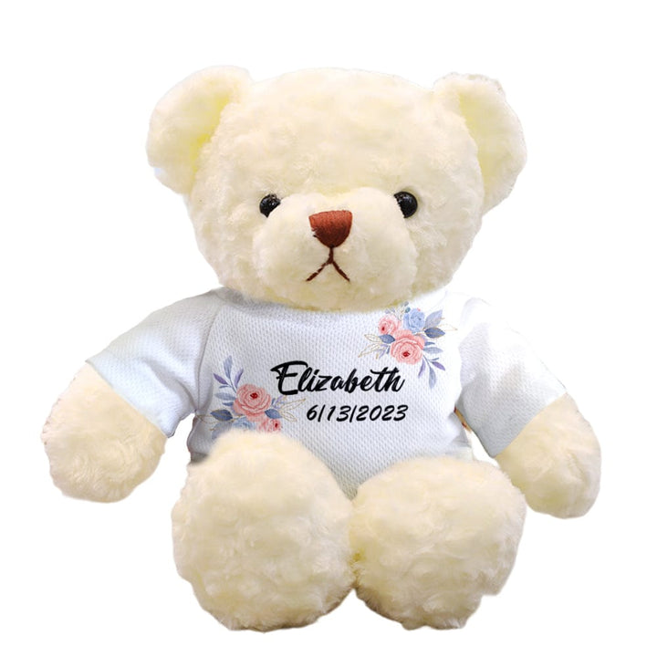 Custom Teddy Bear Doll Personalized Flowers Teddy Bear Plush Toys Birthday Gifts for Kids