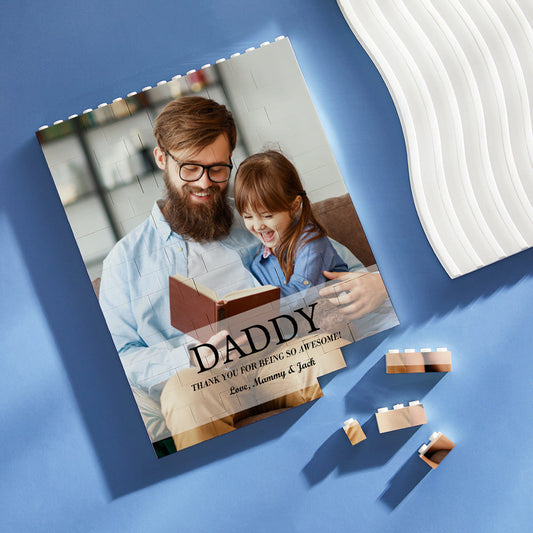 Custom Building Block Puzzle Vertical Building Photo Brick Daddy THANK YOU FOR BEING SO AWESOME!