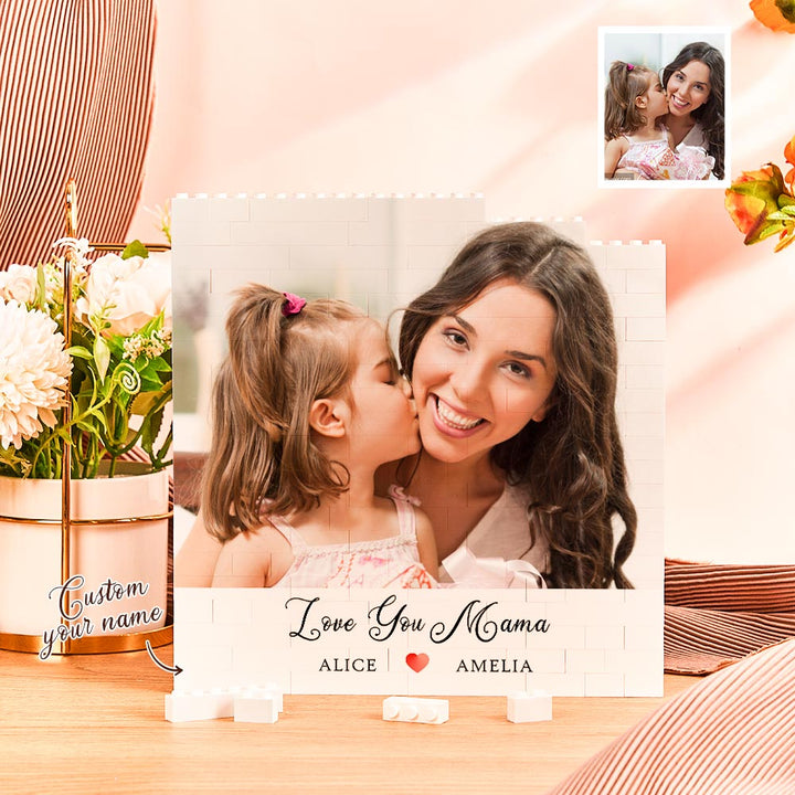 Custom Photo Building Block Puzzle Square Photo Brick Mother's Day Gift