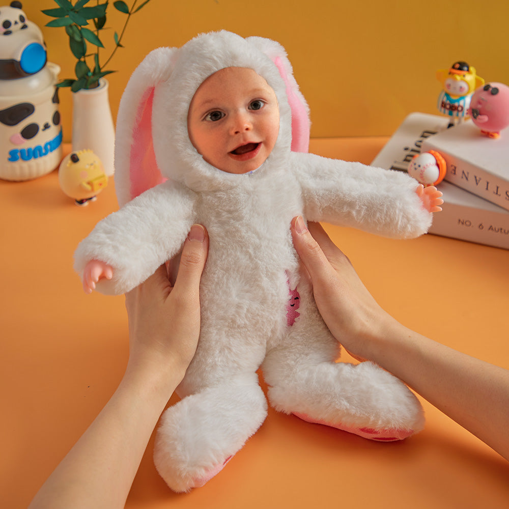 Custom Photo Face Doll Plush Bunny Cute Gifts