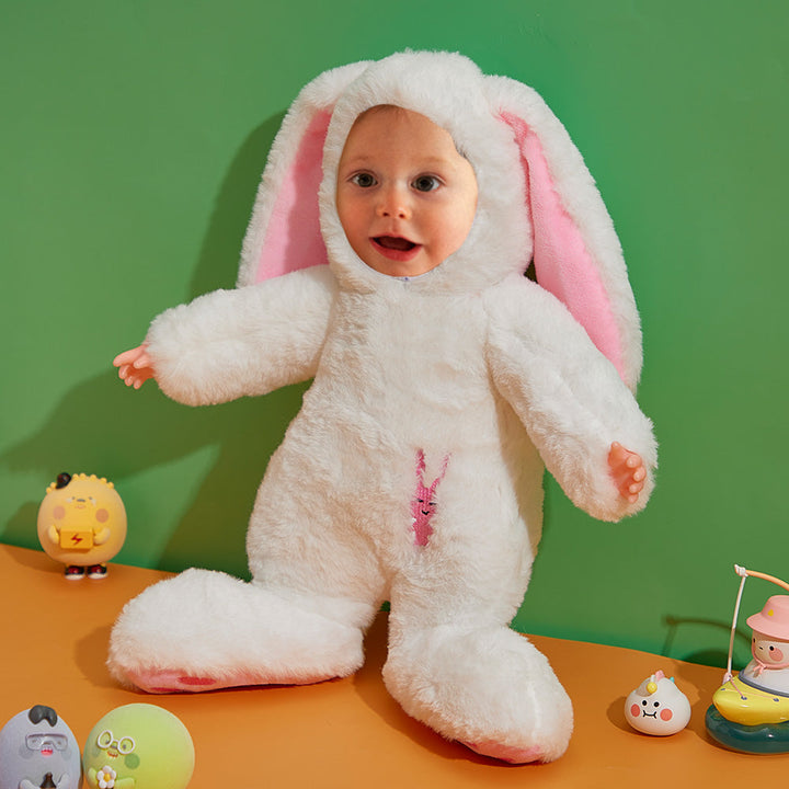 Custom Photo Face Doll Plush Bunny Cute Gifts