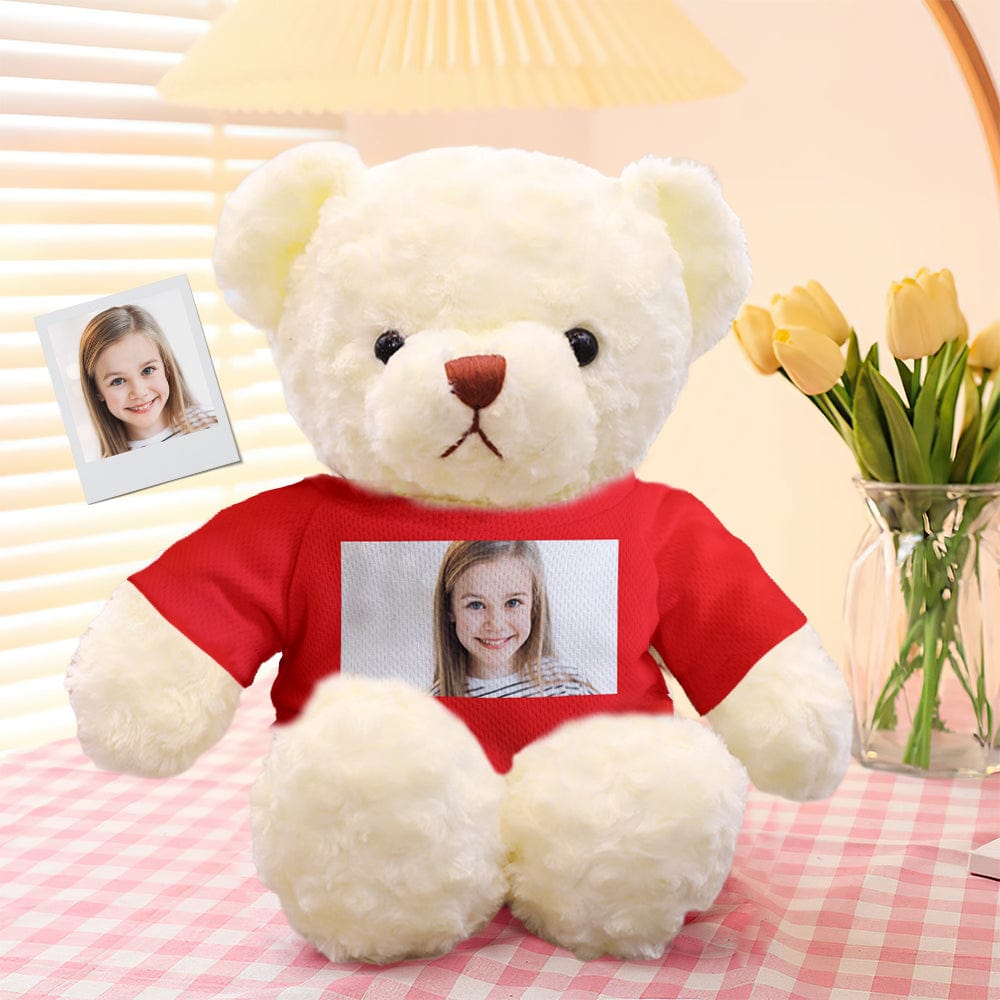 Personalized Teddy Bear Plush Toys Custom Photo Bear Stuffed Animal Doll Gifts for Her