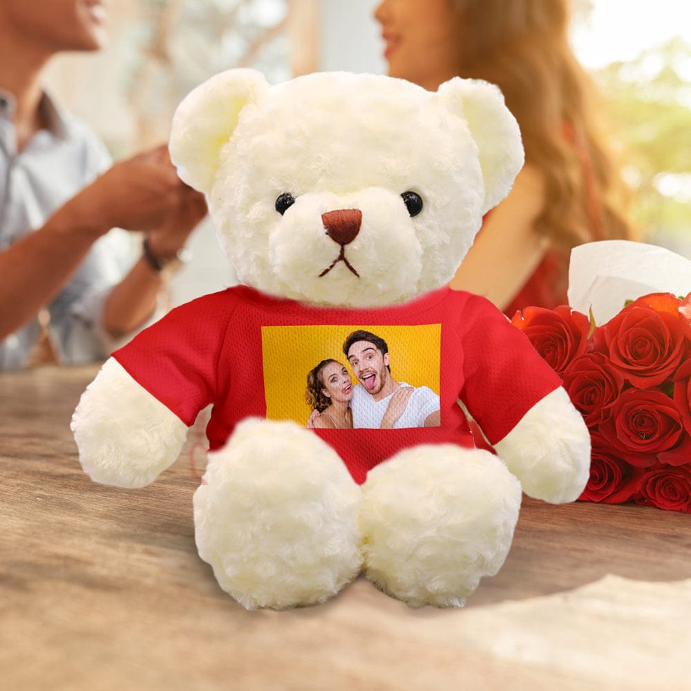 Personalized Teddy Bear Plush Toys Custom Photo Bear Stuffed Animal Doll Gifts for Her